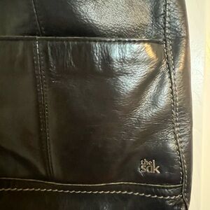 The Sak Shiny Black Leather Handbag